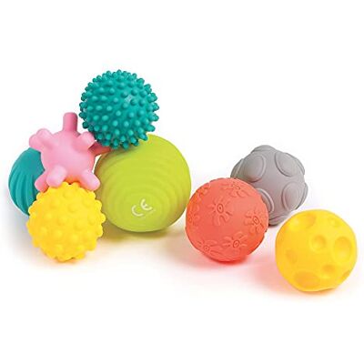 LUDI Assortiment van 8 kruipballen, verschillende vormen en kleuren, van zacht kunststof, vanaf 6 maanden LUDI Assortiment van 8 kruipballen, verschillende vormen en kleuren, van zacht kunststof, vanaf 6 maanden