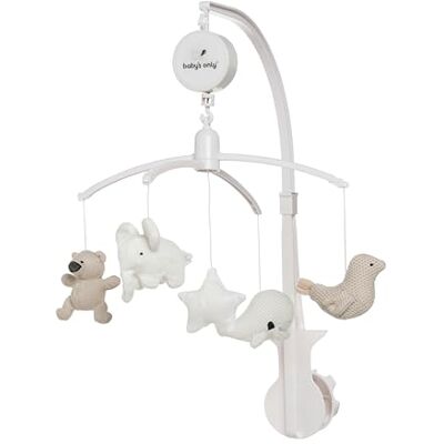BO BABY'S ONLY Baby's Only Muziekmobiel baby Boxmobiel Zand/Wolwit/Wit Gebreide figuurtjes Muziek speelgoed Melodie 'It's a small world' BO BABY'S ONLY Baby's Only Muziekmobiel baby Boxmobiel Zand/Wolwit/Wit Gebreide figuurtjes Muziek speelgoed Melodie 'It's a small world'
