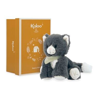 KALOO Les Amis Knuffel Baby Chamallow de kat 13 cm Zeer zacht materiaal Geschenkdoos Vanaf de geboorte, K970004 KALOO Les Amis Knuffel Baby Chamallow de kat 13 cm Zeer zacht materiaal Geschenkdoos Vanaf de geboorte, K970004