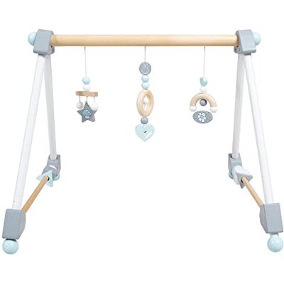 roba Houten kruipportiek voor baby's, nijntje, activiteitenspeelgoed met 3 hangers en vormen om te draaien, robuuste speelboog, natuur/pastelkleuren roba Houten kruipportiek voor baby's, nijntje, activiteitenspeelgoed met 3 hangers en vormen om te draaien, robuuste speelboog, natuur/pastelkleuren