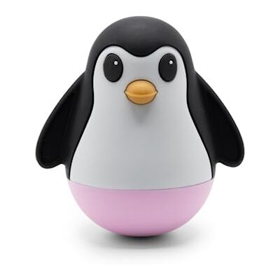 Jellystone Designs Oscillerende pinguïn, roly-poly speelgoed voor baby's, contrasterende kleuren, kauwgom basis Jellystone Designs Oscillerende pinguïn, roly-poly speelgoed voor baby's, contrasterende kleuren, kauwgom basis