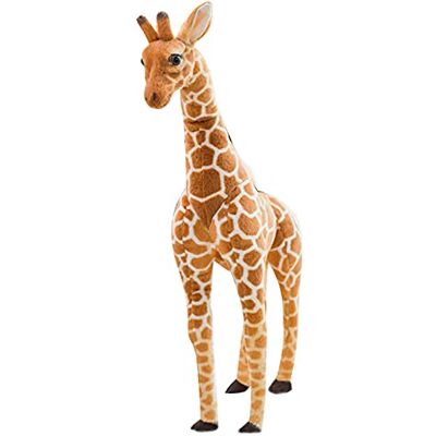 Hengqiyuan Enorme pluche giraf knuffelig groot pluche dier pop decoratie cadeau kinderen speelgoed XXL bruin geel, 120 cm Hengqiyuan Enorme pluche giraf knuffelig groot pluche dier pop decoratie cadeau kinderen speelgoed XXL bruin geel, 120 cm
