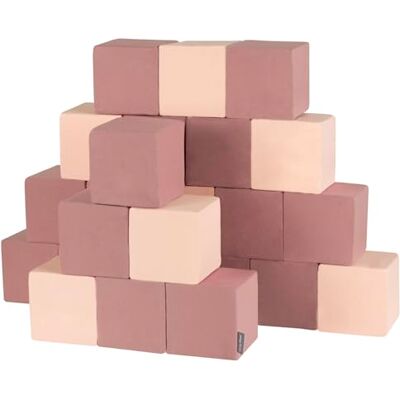 KiddyMoon Set van 24 schuimrubberen kubussen voor baby's, Montessori-speelgoed met schuim en plezier voor kinderen, gemaakt in de EU, blokken: erykabeige/beige KiddyMoon Set van 24 schuimrubberen kubussen voor baby's, Montessori-speelgoed met schuim en plezier voor kinderen, gemaakt in de EU, blokken: erykabeige/beige