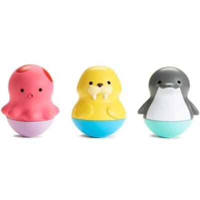 Munchkin Bath Bobbers 3-Pack Bath Toy : Octopus, Walrus & Dolphin Floating Baby Bathtub Toys voor fantasierijk waterspel. Early Development & Activity Toys voor baby's en peuters. BPA-vrij Munchkin Bath Bobbers 3-Pack Bath Toy : Octopus, Walrus & Dolphin Floating Baby Bathtub Toys voor fantasierijk waterspel. Early Development & Activity Toys voor baby's en peuters. BPA-vrij