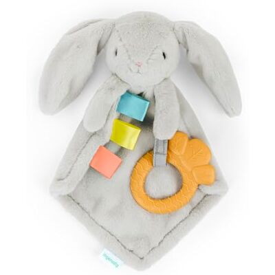 Ingenuity Cosy Sylvi Babyknuffeldier met pluche en bijtring, kalmeert het tandvlees, bevordert zelfkalmerende en fijne motoriek, pluche konijn voor pasgeborenen en baby's vanaf Ingenuity Cosy Sylvi Babyknuffeldier met pluche en bijtring, kalmeert het tandvlees, bevordert zelfkalmerende en fijne motoriek, pluche konijn voor pasgeborenen en baby's vanaf