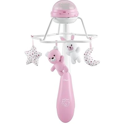 Chicco 3-in-1 regenboog schaalbare carrousel, mobiel voor wiegen en wiegjes, 3 configuraties, regenboogprojectie, natuurgeluiden, Next2Me compatibel, afstandsbediening, 0 maanden, roze Chicco 3-in-1 regenboog schaalbare carrousel, mobiel voor wiegen en wiegjes, 3 configuraties, regenboogprojectie, natuurgeluiden, Next2Me compatibel, afstandsbediening, 0 maanden, roze