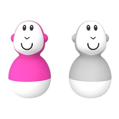 Matchstick Monkey , Anti-microbieel badspeelgoed voor baby's, gemakkelijk vast te houden, sensorisch leren, 2 oscillerend, 12 maanden, roze en grijs Matchstick Monkey , Anti-microbieel badspeelgoed voor baby's, gemakkelijk vast te houden, sensorisch leren, 2 oscillerend, 12 maanden, roze en grijs
