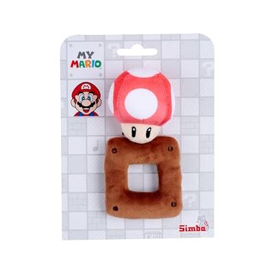Simba My Mario Baby Pluche rammelaar, 15,2 cm, paddenstoelspeelgoed voor zuigelingen Simba My Mario Baby Pluche rammelaar, 15,2 cm, paddenstoelspeelgoed voor zuigelingen