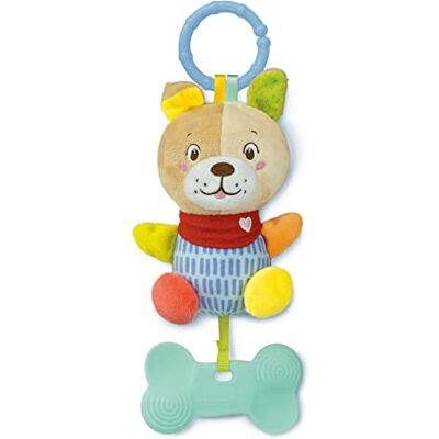 Clementoni Lovely Soft Dog Rotle zachte pluche, babyspel 0, rammelaar met massagegive, versterkt de motorische en sensorische vaardigheden, 100% machinewasbaar, meerkleurig, 17785 Clementoni Lovely Soft Dog Rotle zachte pluche, babyspel 0, rammelaar met massagegive, versterkt de motorische en sensorische vaardigheden, 100% machinewasbaar, meerkleurig, 17785
