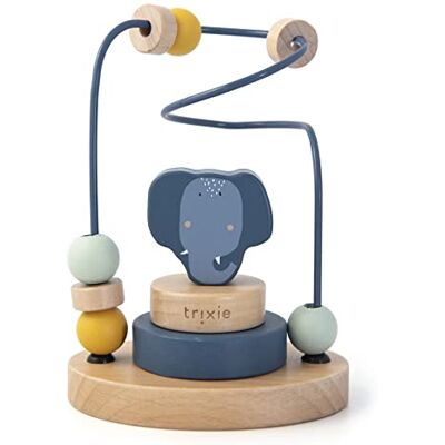 Trixie houten motoriekstrik olifantenmotief, blauw Trixie houten motoriekstrik olifantenmotief, blauw