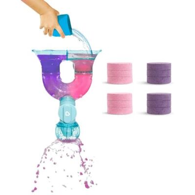 Munchkin ColourMix Lab STEM badspeelgoed voor kinderen met 12 badplanken, blauw Munchkin ColourMix Lab STEM badspeelgoed voor kinderen met 12 badplanken, blauw
