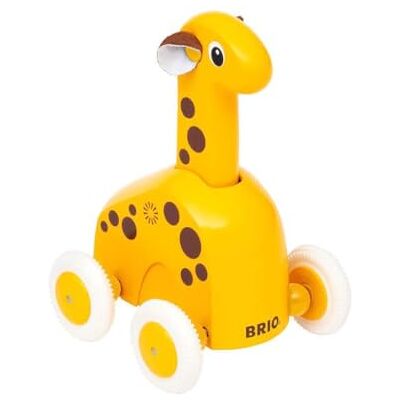 Brio Kinderen/peuters Push & Go Giraffe: Schattige druk en fietsspel in klassieke -look Brio Kinderen/peuters Push & Go Giraffe: Schattige druk en fietsspel in klassieke -look