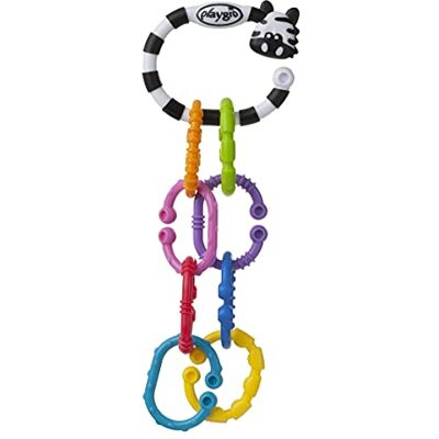 Playgro 40141 bijtring en zebraketting, kleur (Bunt), 9 stuks (1 stuk) (40141) Playgro 40141 bijtring en zebraketting, kleur (Bunt), 9 stuks (1 stuk) (40141)