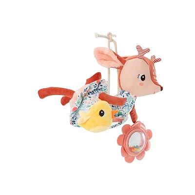 LILLIPUTIENS Stella Acti-Nomadische knuffel Pluche dier om op te hangen met een rammelaar, spiegelrammelaar, papiergeluid, spiegel om te verkennen, inclusief pluche LILLIPUTIENS Stella Acti-Nomadische knuffel Pluche dier om op te hangen met een rammelaar, spiegelrammelaar, papiergeluid, spiegel om te verkennen, inclusief pluche