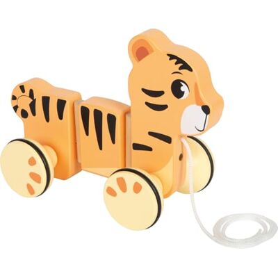 small foot Tiger "Safari", flexibele pulling Tiger gemaakt van FSC 100% gecertificeerd hout, motorvaardigheden speelgoed voor kinderen vanaf 12 maanden, 12733 small foot Tiger "Safari", flexibele pulling Tiger gemaakt van FSC 100% gecertificeerd hout, motorvaardigheden speelgoed voor kinderen vanaf 12 maanden, 12733