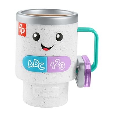 Fisher-Price Laugh & Learn HXF49 Koffiemok met verlichting en muziek voor baby's en peuters vanaf 6 maanden, meertalige versie Fisher-Price Laugh & Learn HXF49 Koffiemok met verlichting en muziek voor baby's en peuters vanaf 6 maanden, meertalige versie