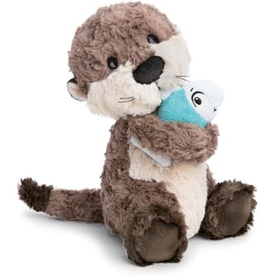 NICI 62648 Pluche dier Otter met vis, 25 cm, grijs, zacht pluche dier om te knuffelen en te spelen, voor kinderen en volwassenen, cadeau-idee NICI 62648 Pluche dier Otter met vis, 25 cm, grijs, zacht pluche dier om te knuffelen en te spelen, voor kinderen en volwassenen, cadeau-idee