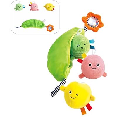 Hape Erwtenpod, sensorisch speelgoed voor kinderen, met veel geluiden en texturen, om op te hangen aan de kinderwagen Hape Erwtenpod, sensorisch speelgoed voor kinderen, met veel geluiden en texturen, om op te hangen aan de kinderwagen