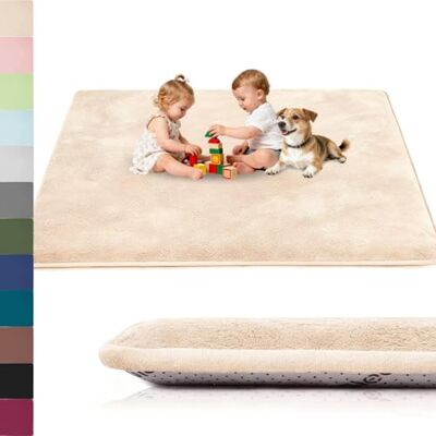 Voxirum Kruipmat, antislip, 3 cm dik, kruipmat en matras voor babybox, hoogwaardig traagschuim voor baby's en kinderen, speelmat, cadeau voor baby's, natuurbruin, 130 x 130 cm Voxirum Kruipmat, antislip, 3 cm dik, kruipmat en matras voor babybox, hoogwaardig traagschuim voor baby's en kinderen, speelmat, cadeau voor baby's, natuurbruin, 130 x 130 cm