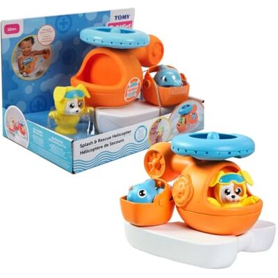 TOMY Toomies E73305C Splash & Rescue Helikopter Spinning Water Spinning Bath drijvend speelgoed met piloot spuitende reddingsemmer & dolfijn met schenkactie, vanaf 12 maanden TOMY Toomies E73305C Splash & Rescue Helikopter Spinning Water Spinning Bath drijvend speelgoed met piloot spuitende reddingsemmer & dolfijn met schenkactie, vanaf 12 maanden