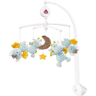 Fehn Little Castle 065084 Mobiel met muziek, klein, rond, met bel met de magische bewoners van het kasteel, voor baby's van 0 5 maanden, hoogte: 65 cm, diameter 40 cm Fehn Little Castle 065084 Mobiel met muziek, klein, rond, met bel met de magische bewoners van het kasteel, voor baby's van 0 5 maanden, hoogte: 65 cm, diameter 40 cm