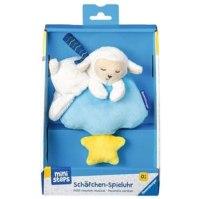 Ravensburger ministeps 4563 Schapenmuziekdoos, mechanische opwindende muziekdoos met linten om op te hangen, babyspeelgoed vanaf 0 maanden Ravensburger ministeps 4563 Schapenmuziekdoos, mechanische opwindende muziekdoos met linten om op te hangen, babyspeelgoed vanaf 0 maanden