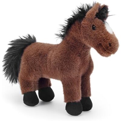 Zappi Co Pluche dier Chris het paard donkerbruin zacht pluche 20 cm cadeau voor kinderen Zappi Co Pluche dier Chris het paard donkerbruin zacht pluche 20 cm cadeau voor kinderen