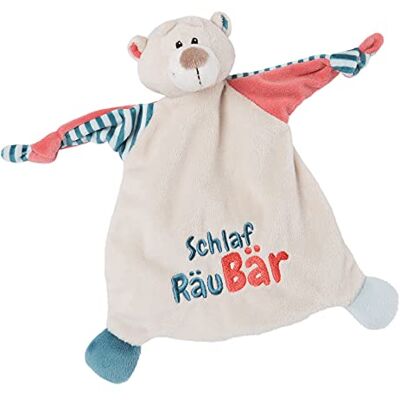 NICI 46732, roofdier slaapbeer 25 x 25 cm vanaf 0+, knuffeldier voor baby's en peuters, knuffeldoek voor meisjes en jongens, beige/blauw NICI 46732, roofdier slaapbeer 25 x 25 cm vanaf 0+, knuffeldier voor baby's en peuters, knuffeldoek voor meisjes en jongens, beige/blauw