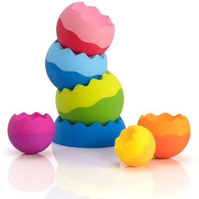 Fat Brain Toys Brain Tobbles Fat Brain Neo, speelgoed, stapelspeelgoed met kleuren, zacht oppervlak voor sensorische ontwikkeling, educatief speelgoed voor jongens en meisjes, leeftijd 6 maanden en oud Fat Brain Toys Brain Tobbles Fat Brain Neo, speelgoed, stapelspeelgoed met kleuren, zacht oppervlak voor sensorische ontwikkeling, educatief speelgoed voor jongens en meisjes, leeftijd 6 maanden en oud