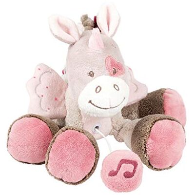 Nattou Mini pluche dier met muziek, eenhoorn, Jade, Nina, jade en Lili, 24 x 14 x 7 cm, beige/roze Nattou Mini pluche dier met muziek, eenhoorn, Jade, Nina, jade en Lili, 24 x 14 x 7 cm, beige/roze