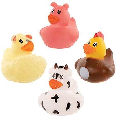 Baker Ross FE326 Boerderij Rubber Eend 8 Pack Baby Speelgoed Kinder Party Bag Vuller Mini Speelgoed voor Kinderen Baker Ross FE326 Boerderij Rubber Eend 8 Pack Baby Speelgoed Kinder Party Bag Vuller Mini Speelgoed voor Kinderen