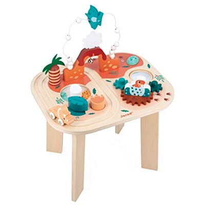 Janod Dino tafel dinosaurus, 8 activiteiten voor de eerste leeftijd, ontwikkelt fijne motoriek en behendigheid, speelgoed van FSC-hout, vanaf 12 maanden, J05825, meerkleurig, medium Janod Dino tafel dinosaurus, 8 activiteiten voor de eerste leeftijd, ontwikkelt fijne motoriek en behendigheid, speelgoed van FSC-hout, vanaf 12 maanden, J05825, meerkleurig, medium