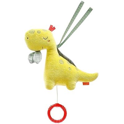 Fehn Muzikale Dino pluche knuffeldier met zachte slaaphulp-melodie "Mozart wiegenliedje" babyspeelgoed op reis en thuis muziekspeelgoed voor baby's en peuters Fehn Muzikale Dino pluche knuffeldier met zachte slaaphulp-melodie "Mozart wiegenliedje" babyspeelgoed op reis en thuis muziekspeelgoed voor baby's en peuters