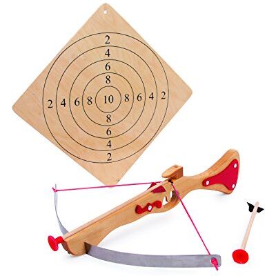 Small Foot wooden sports crossbow, target and two arrows with rubber caps, fun to play without hesitation 5035 Small Foot wooden sports crossbow, target and two arrows with rubber caps, fun to play without hesitation 5035