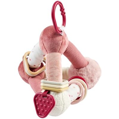 Nattou Lapidou Pyramide d'activités douces Triangle en peluche Jouet de développement 20 cm Rose poudré Nattou Lapidou Pyramide d'activités douces Triangle en peluche Jouet de développement 20 cm Rose poudré
