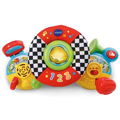 VTech Stuurwiel Tut Tut kinderwagen met bevestigingsriemen voor kinderen vanaf 6 maanden, ESP-versie VTech Stuurwiel Tut Tut kinderwagen met bevestigingsriemen voor kinderen vanaf 6 maanden, ESP-versie