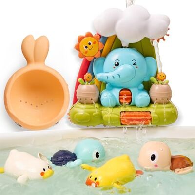 TUMAMA KIDS Babybadspeelgoed vanaf 1 2 3 jaar, olifant, schildpad, eend, badspeelgoed voor kinderen, waterspeelgoed voor peuters, verjaardagscadeaus voor jongens en meisjes TUMAMA KIDS Babybadspeelgoed vanaf 1 2 3 jaar, olifant, schildpad, eend, badspeelgoed voor kinderen, waterspeelgoed voor peuters, verjaardagscadeaus voor jongens en meisjes