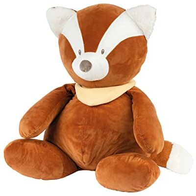 Nattou Knuffeldier Rode Panda Boris en Jungo, 75 cm, Oranje Nattou Knuffeldier Rode Panda Boris en Jungo, 75 cm, Oranje