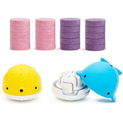 Munchkin Colour Buddies Set met vochtinbrengende badbommen en speelgoeddispenser, bestaande uit 20 kleurrijke badbommen en 2 speelgoeddispensers Munchkin Colour Buddies Set met vochtinbrengende badbommen en speelgoeddispenser, bestaande uit 20 kleurrijke badbommen en 2 speelgoeddispensers