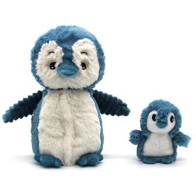 Les Déglingos Les Ptipotos by Glissou Le Pinguïn Maman Baby zacht pluche dier ideaal cadeau voor geboorte blauw 16 cm Les Déglingos Les Ptipotos by Glissou Le Pinguïn Maman Baby zacht pluche dier ideaal cadeau voor geboorte blauw 16 cm