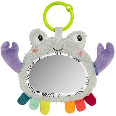 Fehn Krab Activiteitsspiegel, hangend speelgoed voor kinderwagen, wieg en reiswieg, om te bijten, grijpen en geluid te produceren, speelgoed voor baby's en kinderen vanaf 0 maanden Fehn Krab Activiteitsspiegel, hangend speelgoed voor kinderwagen, wieg en reiswieg, om te bijten, grijpen en geluid te produceren, speelgoed voor baby's en kinderen vanaf 0 maanden