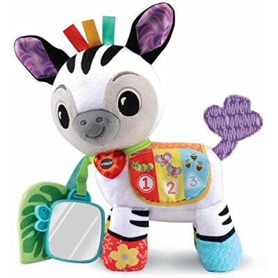 VTech Timéo, P'tit Zebra activiteiten,interactieve babyknuffel 3/36 maanden Franse versie VTech Timéo, P'tit Zebra activiteiten,interactieve babyknuffel 3/36 maanden Franse versie