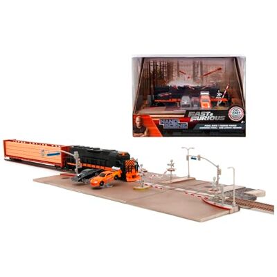 Jada 9334915314R00 F&F Diorama Race met trein Jada 9334915314R00 F&F Diorama Race met trein