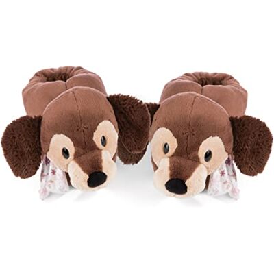 NICI Slippers dachshund Skida maat 34-37 (M) bruin Duurzame warme zachte speelgoedslippers voor jongens en meisjes dierenschoenen met antislip zolen slippers NICI Slippers dachshund Skida maat 34-37 (M) bruin Duurzame warme zachte speelgoedslippers voor jongens en meisjes dierenschoenen met antislip zolen slippers