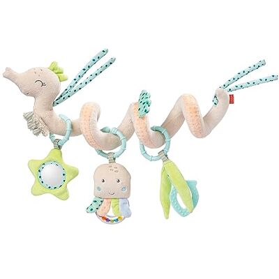 Fehn Activity Spiraal zeepaardje, kinderwagenspeelgoed om te voelen en vast te pakken, babyspeelgoed voor bed, box, babyhoes en autostoel, motorisch speelgoed voor baby's en peuters vanaf 0 maanden Fehn Activity Spiraal zeepaardje, kinderwagenspeelgoed om te voelen en vast te pakken, babyspeelgoed voor bed, box, babyhoes en autostoel, motorisch speelgoed voor baby's en peuters vanaf 0 maanden