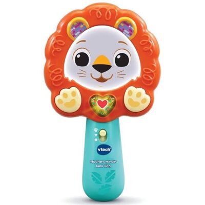 VTech Spiegel rammelaar Lumi Leeuw Spiegel rammelaar 9/36 maanden/Franse versie VTech Spiegel rammelaar Lumi Leeuw Spiegel rammelaar 9/36 maanden/Franse versie