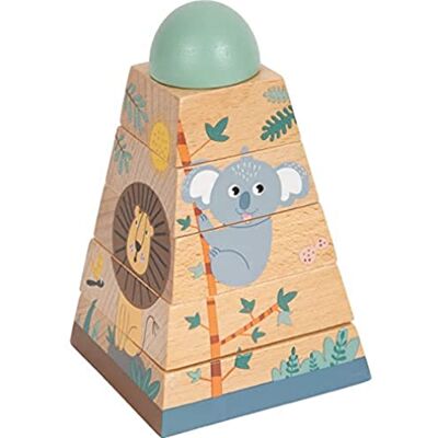 Small Foot Houten safari stapeltoren voor kinderen vanaf 12 maanden 12320 Small Foot Houten safari stapeltoren voor kinderen vanaf 12 maanden 12320