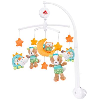 Fehn 71214 Muziek-Mobiel, Speelklok Met Schattige Figuren Om Naar Te Bekijken, Beluisteren En Bewonderen; Voor Bevestiging Aan Bed; Voor Baby's Van 0-5 Maanden; Hoogte: 65 cm; Ø 40 Cm 40 Cm Fehn 71214 Muziek-Mobiel, Speelklok Met Schattige Figuren Om Naar Te Bekijken, Beluisteren En Bewonderen; Voor Bevestiging Aan Bed; Voor Baby's Van 0-5 Maanden; Hoogte: 65 cm; Ø 40 Cm 40 Cm