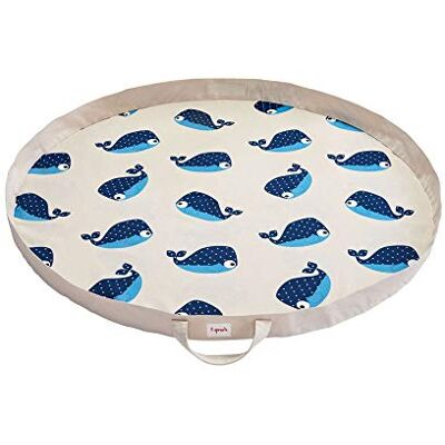 3 Sprouts Opbergtas voor speelgoed, speelmat, speeltas, speeltas, speeltas voor kinderkamer, ideaal voor snel opbergen en spelen, walvis motief 3 Sprouts Opbergtas voor speelgoed, speelmat, speeltas, speeltas, speeltas voor kinderkamer, ideaal voor snel opbergen en spelen, walvis motief