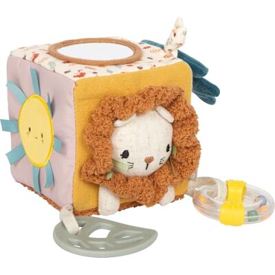 Small Foot Babyspeelgoed, speelkubus van stof "Little Lion", multifunctioneel, motorisch speelgoed met ophanging, 12777 Small Foot Babyspeelgoed, speelkubus van stof "Little Lion", multifunctioneel, motorisch speelgoed met ophanging, 12777